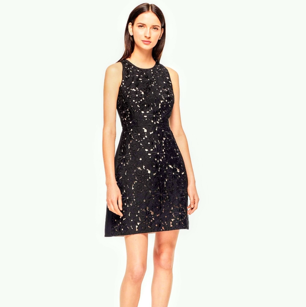 Kate Spade Floral Cut Out A-Line Dress